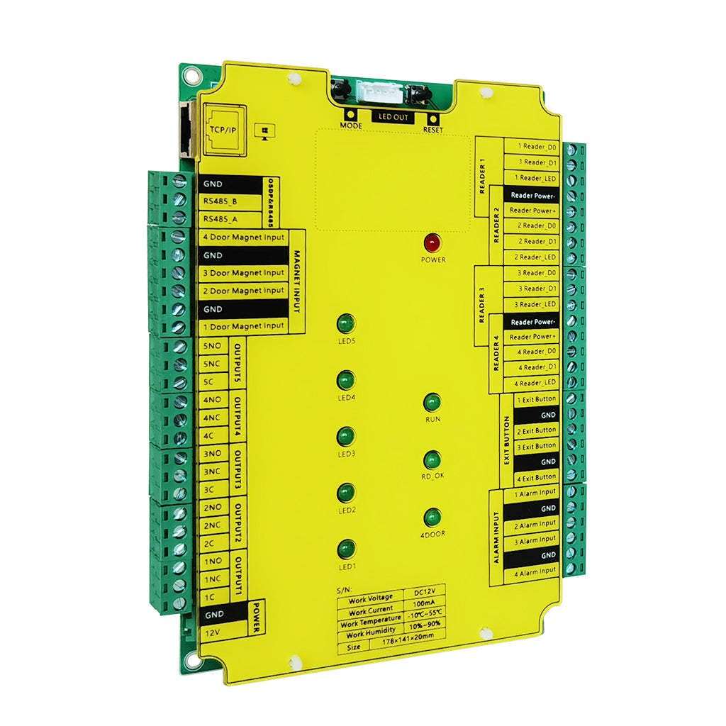 4 Doors OSDP Access Control Panel