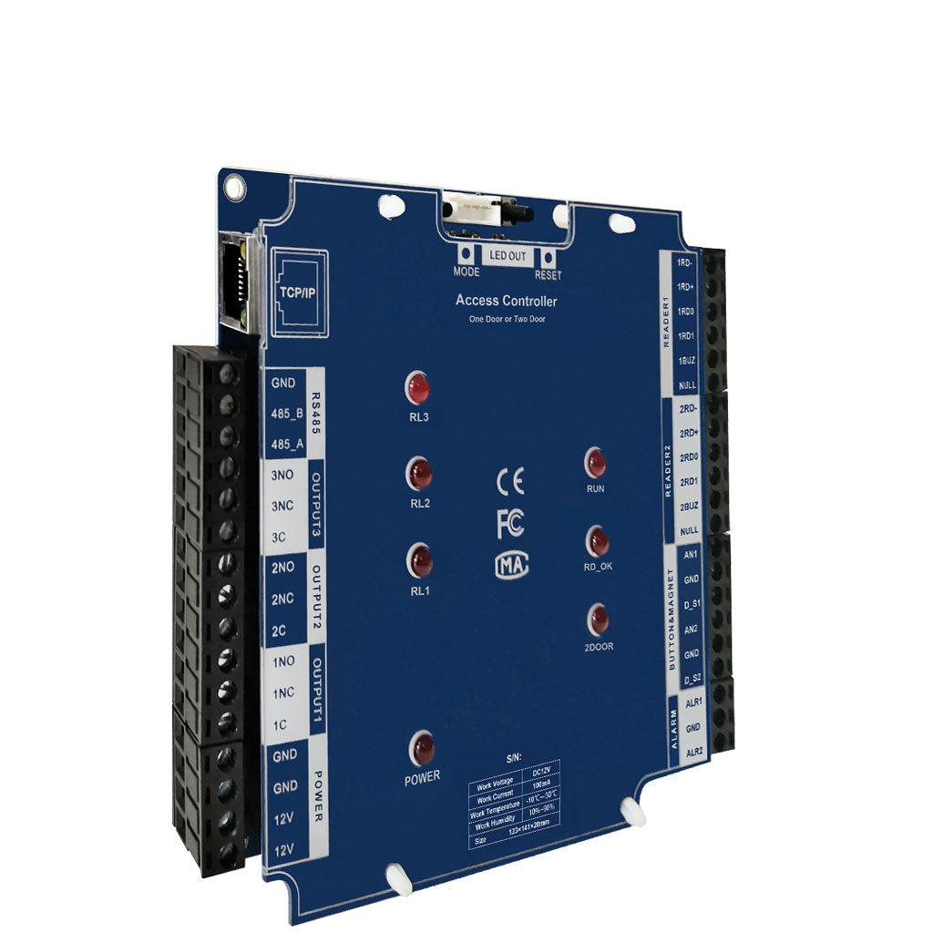 Two Doors Access Control Panel Side View
