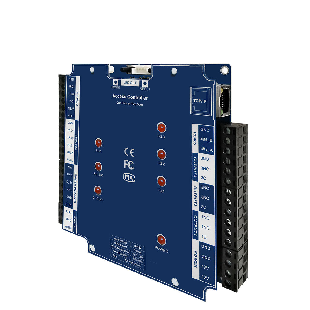 Two Doors Access Control Panel Side View