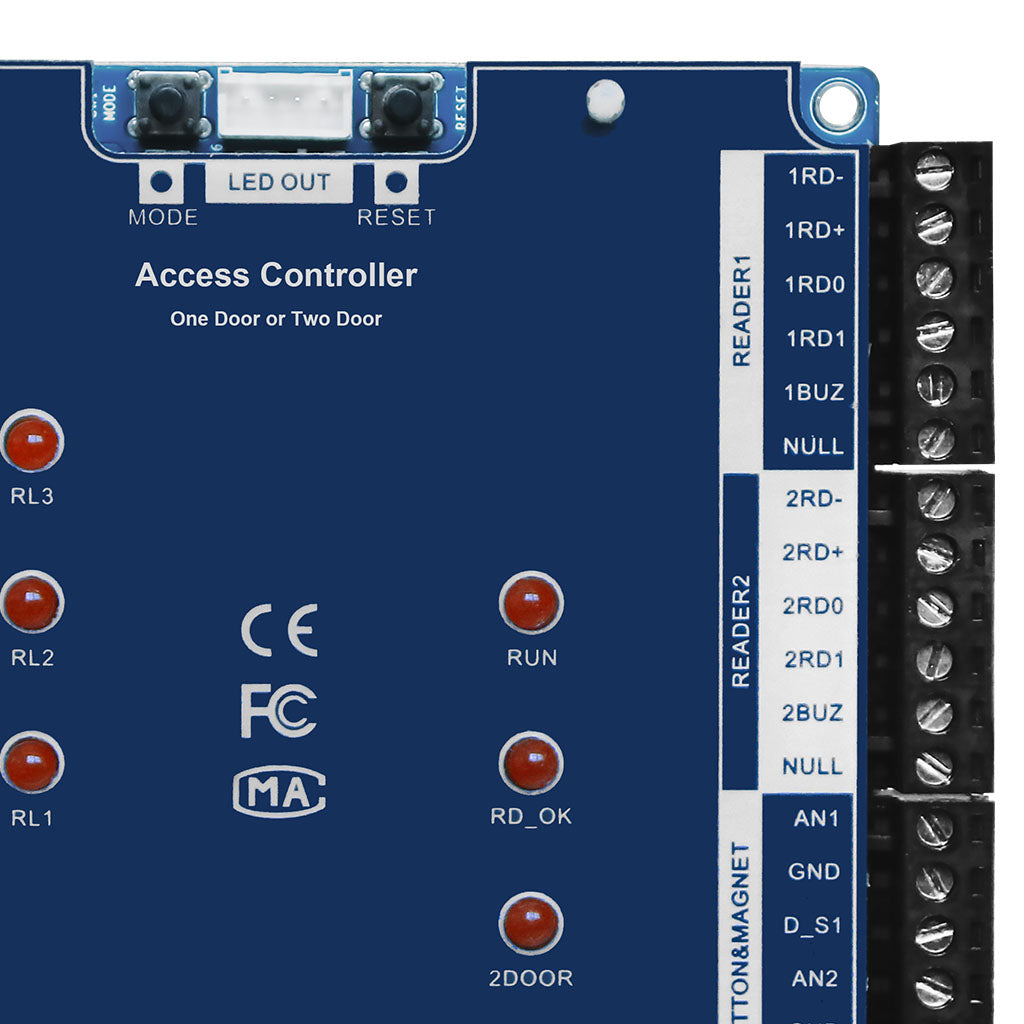 Two Doors Access Control Panel Details