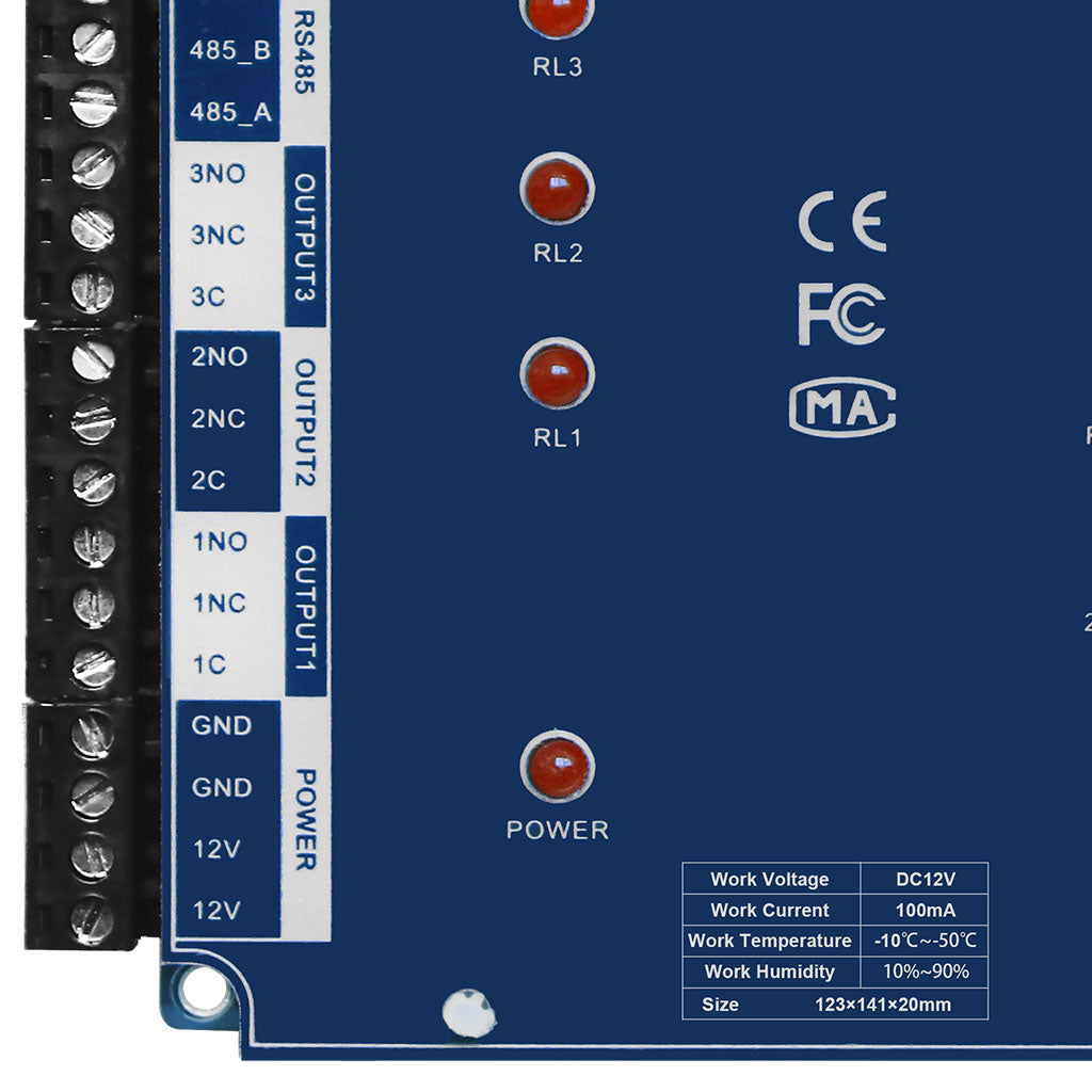 Two Doors Access Control Panel Details